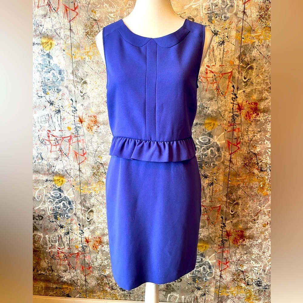 Maison Scotch & Soda “Another Day in Paradise” Blue Peplum Dress. Size 1(S)